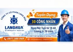 Sản phẩm tuyển công nhân 250x180 — Công Ty Cổ Phần Làng Rùa — MST 0106695270