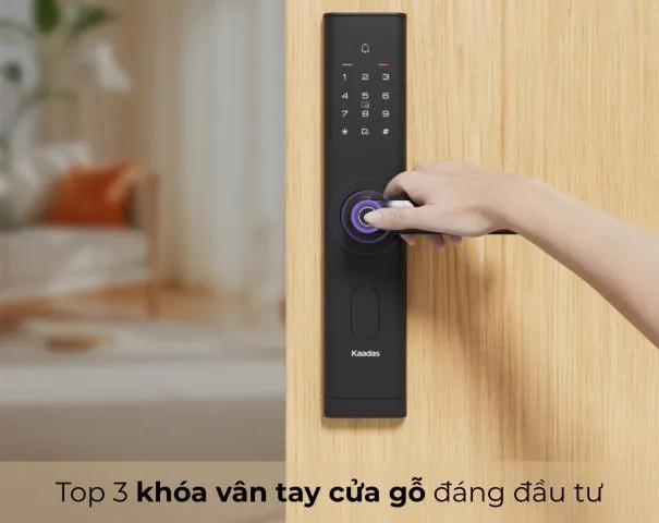 Sản phẩm khoa van tay cua go 605x480 — Khóa Cửa Thông Minh Cao Cấp KAADAS — MST 0106718312