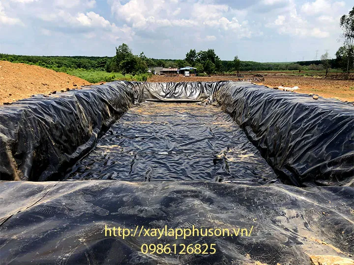 Sản phẩm thi cong mang hdpe chong tham ho xu ly nuoc thai o bac giang — Công Ty TNHH Đầu Tư Xây Lắp Phú Sơn — MST 0106756621
