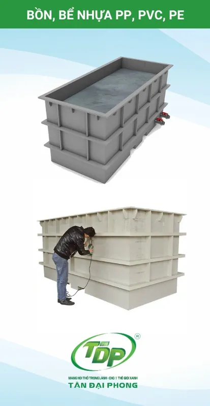 Sản phẩm bon be nhua pp pe pvc — Công Ty TNHH SX TM Kỹ Thuật Tân Đại Phong — MST 0106784587