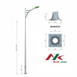 Sản phẩm cot den cao ap 11m can 2 nhanh kieu b02 — Thiết Bị Chiếu Sáng Ngọc Khôi - Công Ty TNHH Cơ Điện Ngọc Khôi — MST 0106793197