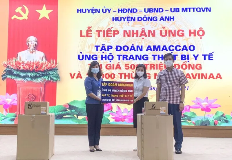 Sản phẩm bona amaccao chung tay cung huyen dong anh chong dich covid 19 — Công Ty Cổ Phần Sản Xuất Và Thương Mại Bona Việt Nam — MST 0106817440