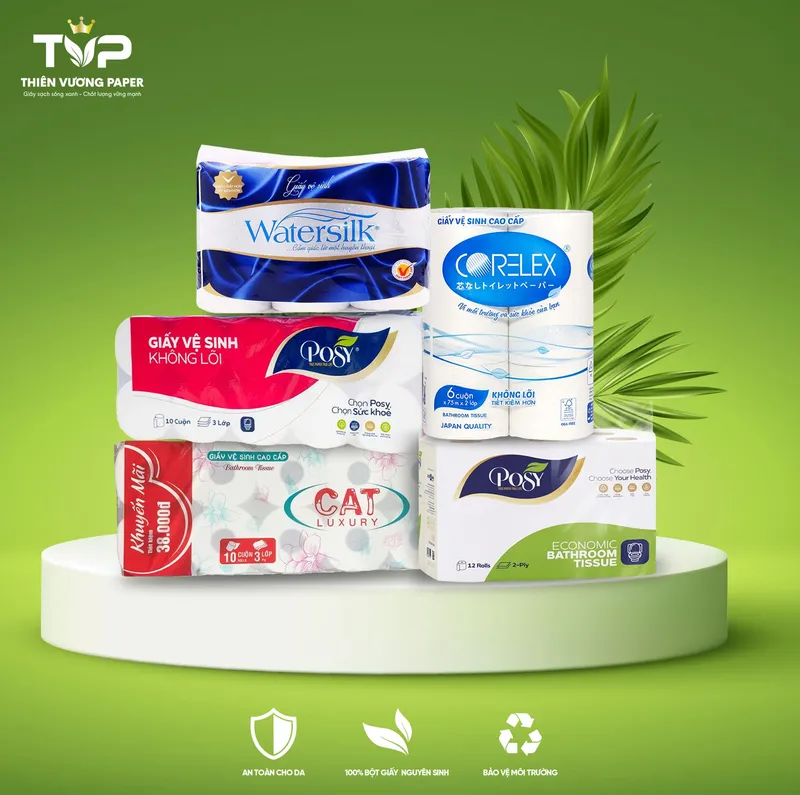 Sản phẩm Giay ve sinh cuon nho Thien vuong paper — Công Ty TNHH Thiên Vương Paper — MST 0106837694
