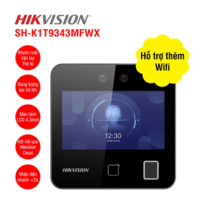 Sản phẩm may cham cong khuon mat hikvision sh k1t9343mfwx 1 — Công Ty TNHH Công Nghệ Và Giải Pháp Vinahome — MST 0106871060