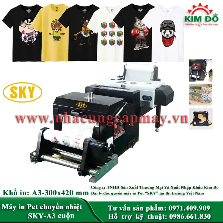 Sản phẩm may in pet skya3 pro dang cuon — Công Ty TNHH SX TM Và XNK Kim Đô — MST 0106878605
