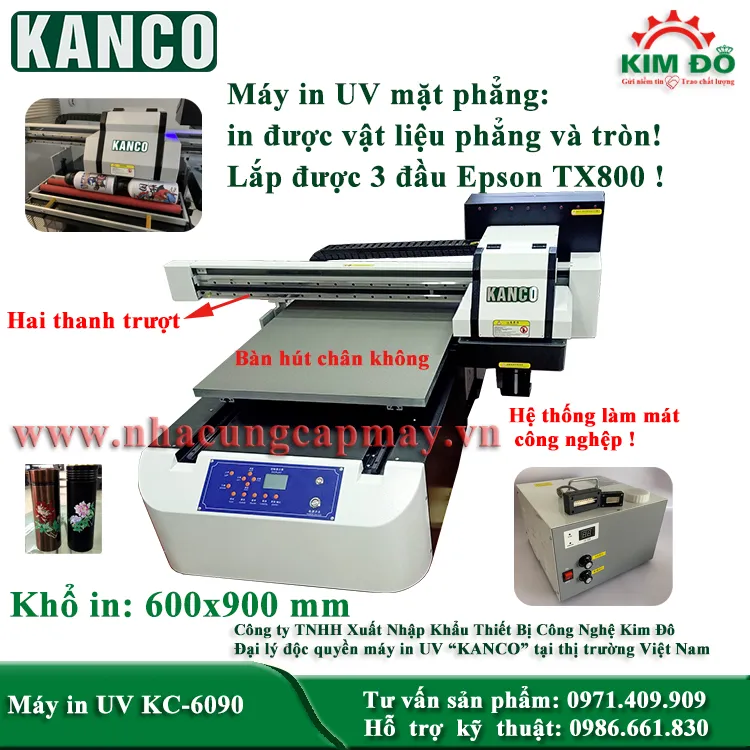 Sản phẩm may in uv kanco6090 — Công Ty TNHH SX TM Và XNK Kim Đô — MST 0106878605