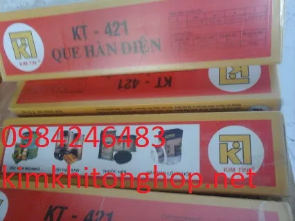 Sản phẩm Que han dien kim tin — Công Ty TNHH Thương Mại Vật Tư Kim Khí Tổng Hợp Tân Đại Phát — MST 0106907856