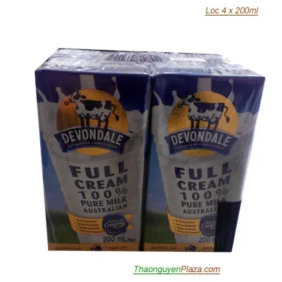 Sản phẩm loc 4 x 200ml sua tuoi ngoai devondale full cream milk — Công Ty TNHH Đầu Từ Thảo Nguyên Xanh — MST 0106912609