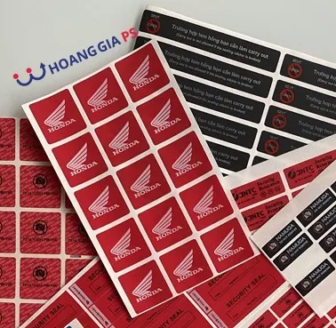 Sản phẩm in tem nhan hoanggia ps — In Tem Nhãn - Công Ty Cổ Phần Giải Pháp Đóng Gói Hoàng Gia — MST 0106931841