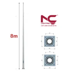 Sản phẩm cot den cao ap 8m 247x247 — NC Lighting - Công ty TNHH Cơ Điện Và Chiếu Sáng Đô Thị Việt Nam — MST 0106985692