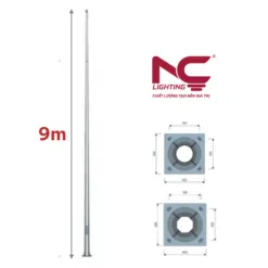 Sản phẩm cot den cao ap 9m 247x247 — NC Lighting - Công ty TNHH Cơ Điện Và Chiếu Sáng Đô Thị Việt Nam — MST 0106985692