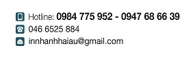 Sản phẩm hotline — Công Ty TNHH In Và Thương Mại Hải Âu — MST 0107274324