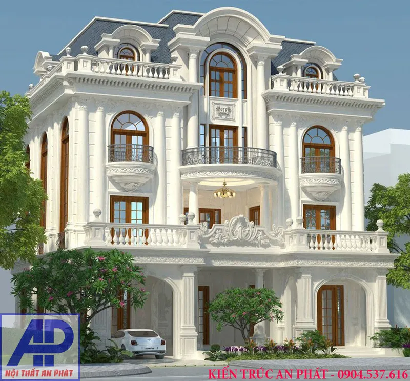 Sản phẩm tk biet thu phap co lau dai 3 — Công Ty CP Đầu Tư Xây Dựng Và Nội Thất An Phát — MST 0107345166