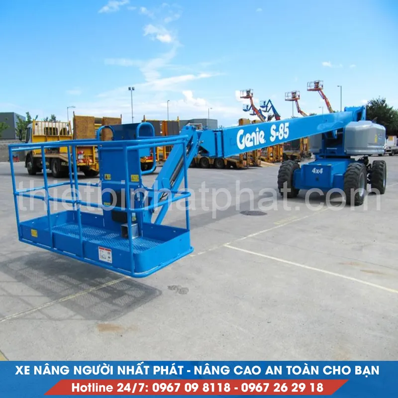Sản phẩm xe nang nguoi tu hanh genie s85 — Công Ty TNHH Thiết Bị Công Trình Nhất Phát — MST 0107363253