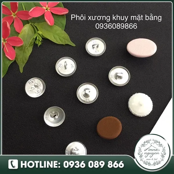 Sản phẩm Set 100 bo phoi xuong khuy tron mat bang boc vai cao cap (KMB) — Phụ Liệu May Mặc Anna Nguyen - Công Ty TNHH Thời Trang Anna Nguyen — MST 0107370821