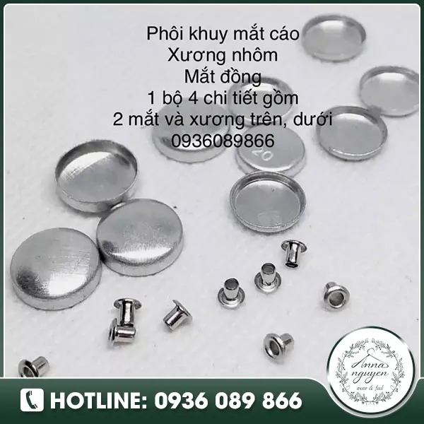 Sản phẩm set 100 bo xuong phoi khuy mat cao (khuy 2 lo) boc vai loai cao cap khong ri set (KMC) — Phụ Liệu May Mặc Anna Nguyen - Công Ty TNHH Thời Trang Anna Nguyen — MST 0107370821