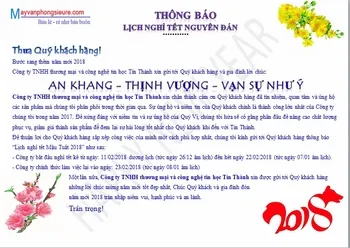 Sản phẩm Thong bao nghi tet_small — Công Ty TNHH Thương Mại Và Công Nghệ Tin Học Tín Thành — MST 0107390264