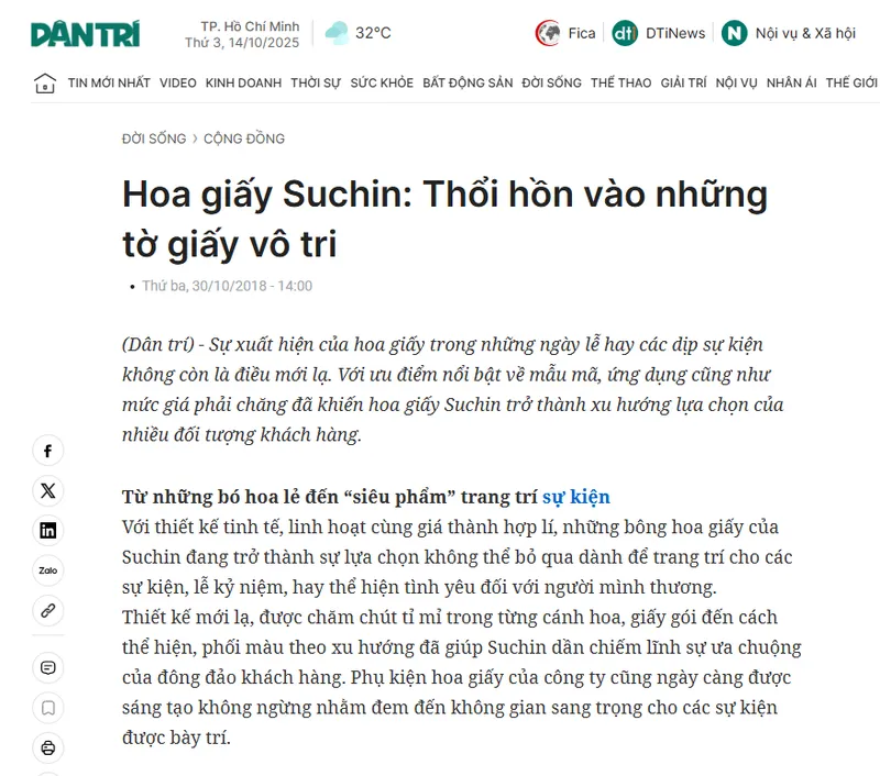 Sản phẩm bao dan tri noi ve suchin — Công Ty TNHH TM Và DV SUCHIN — MST 0107394526