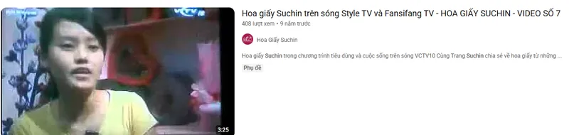 Sản phẩm hoa giay suchin tren style TV fansifang tv — Công Ty TNHH TM Và DV SUCHIN — MST 0107394526