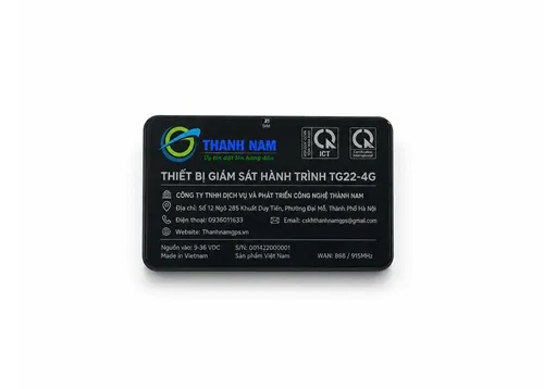 Sản phẩm Thiet bi giam sat hanh trinh TG22 4G hop chuan — Công Ty TNHH Dịch Vụ Và Phát Triển Công Nghệ Thành Nam — MST 0107413472