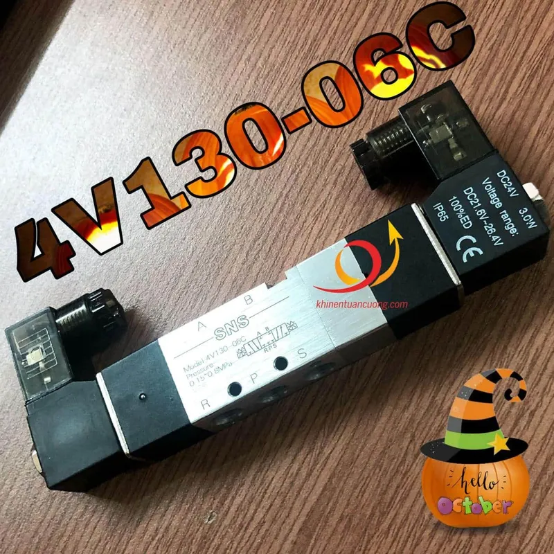 Sản phẩm anh thuc te van 5 3 dc24v 4v130 06c sns 1 — Cửa Hàng Khí Nén Tuấn Cường — MST 0107464861