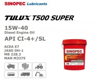 Sản phẩm dau nhot dong co diesel sinopec tulux t500 ci 4 sl — Công Ty TNHH Thương Mại Và Dịch Vụ Kỹ Thuật Hạnh San — MST 0107493862