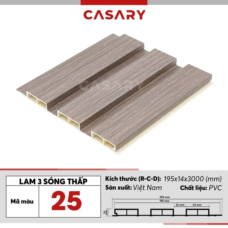 Sản phẩm LS25 3T 1000x1000 — Tấm Ốp Tường Trần Casary - Công Ty TNHH Sản Xuất Thương Mại Nhựa Đại Việt — MST 0107494432