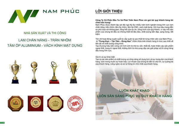 Sản phẩm catalog_2 — Công Ty Cổ Phần Đầu Tư Phát Triển Nam Phúc — MST 0107509921