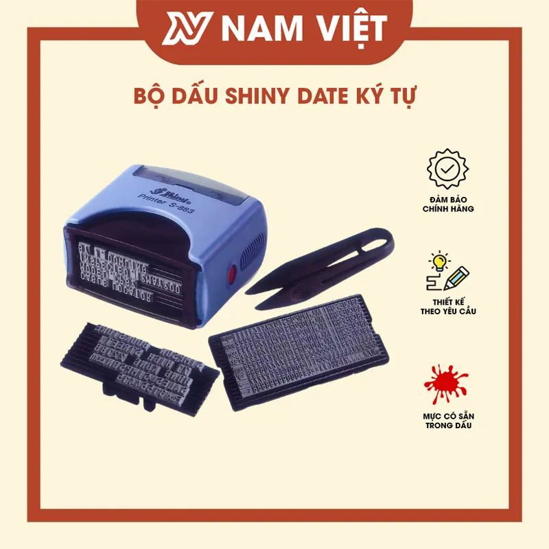 Sản phẩm bo dau shiny date ky tu 2 — Khắc Dấu Nam Việt - Công Ty TNHH Khắc Dấu Nam Việt — MST 0107511335