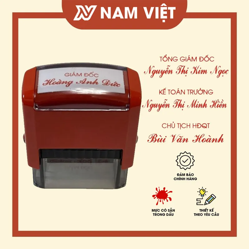 Sản phẩm khac dau chuc danh 5 — Khắc Dấu Nam Việt - Công Ty TNHH Khắc Dấu Nam Việt — MST 0107511335