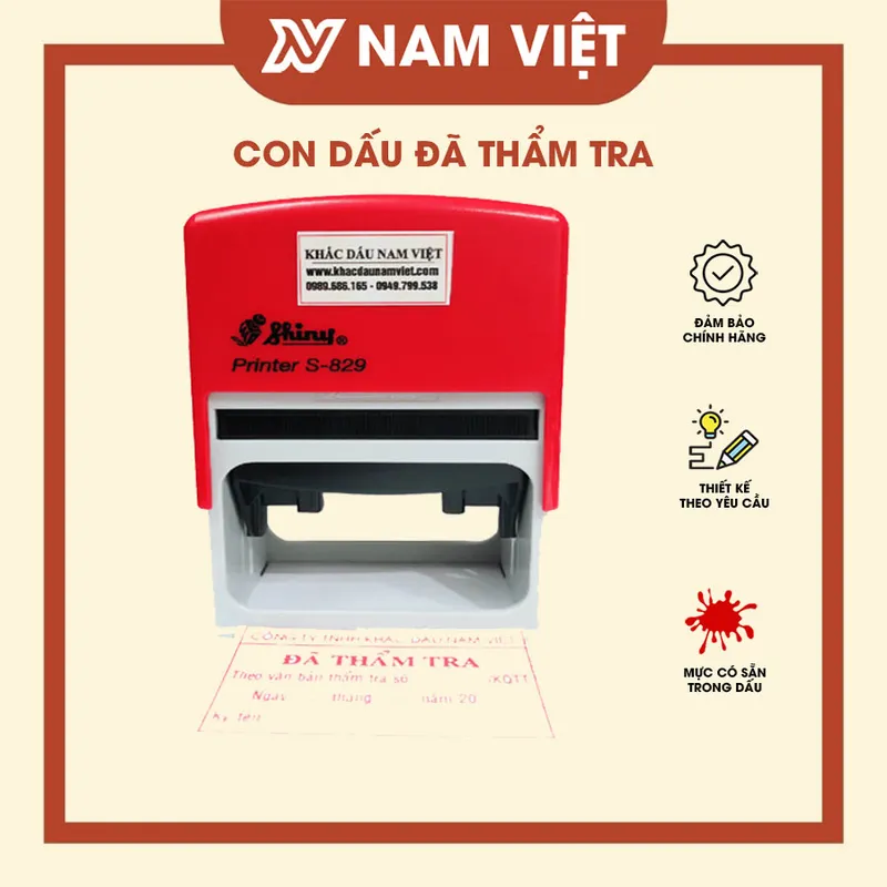 Sản phẩm khac dau da tham tra 3 — Khắc Dấu Nam Việt - Công Ty TNHH Khắc Dấu Nam Việt — MST 0107511335