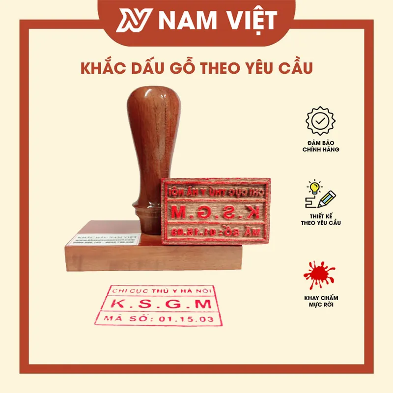 Sản phẩm khac dau go 3 — Khắc Dấu Nam Việt - Công Ty TNHH Khắc Dấu Nam Việt — MST 0107511335