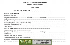 Sản phẩm mau don ly hon 280x180 — Công Ty TNHH Đầu Tư Và Tư Vấn NewVision Law — MST 0107523933