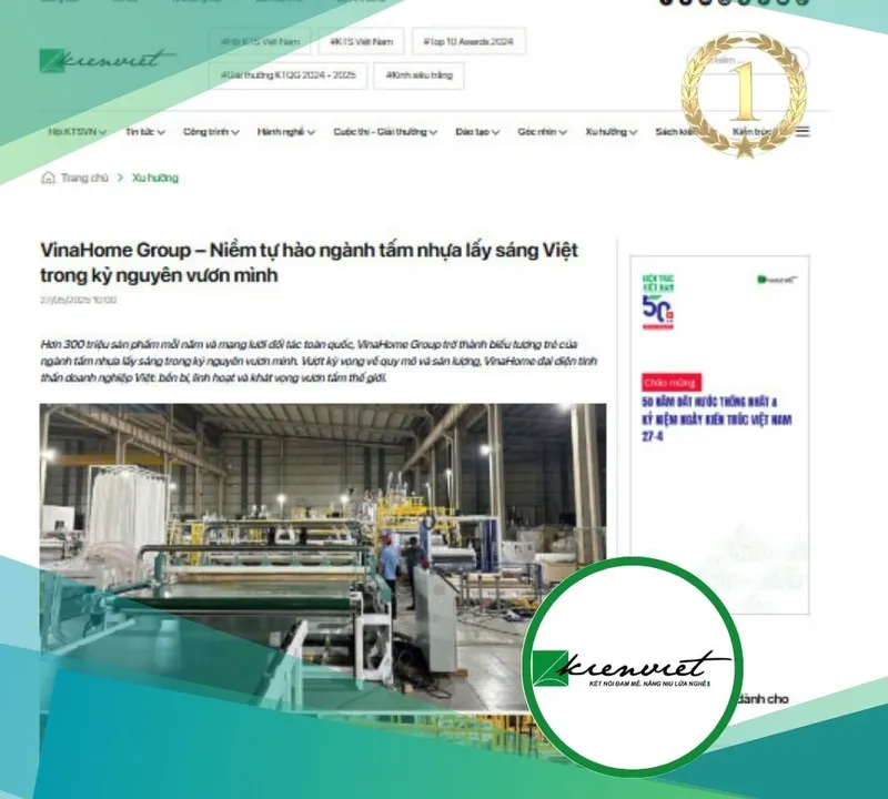 Sản phẩm bao kien viet anh dai dien — Tấm Lợp Lấy Sáng VinaHome - Công Ty Cổ Phần Tập Đoàn VinaHome — MST 0107546793