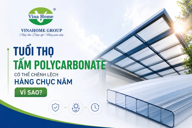 Sản phẩm vi sao cung la polycarbonate nhung tuoi tho khac nhau anh2 — Tấm Lợp Lấy Sáng VinaHome - Công Ty Cổ Phần Tập Đoàn VinaHome — MST 0107546793
