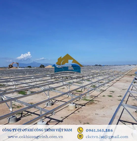 Sản phẩm Khung giá đỡ tấm pin năng lượng mặt trời — Công Ty Cổ Phần Cơ Khí Công Trình Việt Nam — MST 0107601123