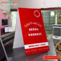 Sản phẩm bien hieu standee mica 200x200 — Gia Công Mica Mitechco - Công Ty Cổ Phần Mitechco — MST 0107608898
