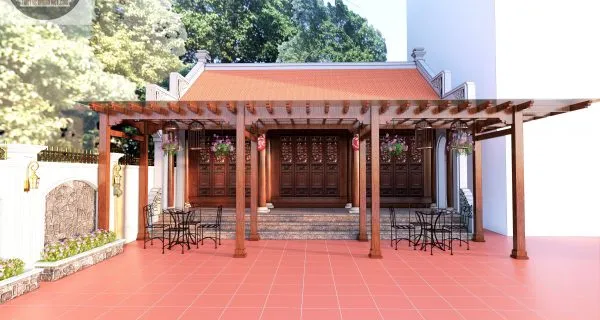 Sản phẩm THIẾT KẾ NHÀ GỖ BA GIAN 3 600x320 — Công Ty TNHH Kiến Trúc Và Thiết Kế Nội Thất XTK — MST 0107622638