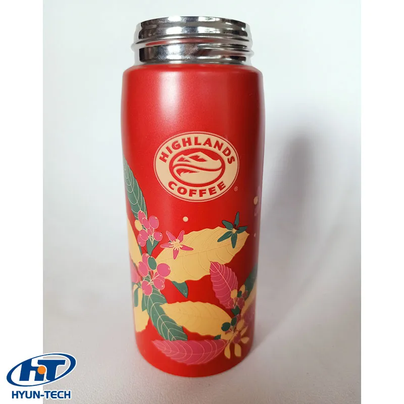 Sản phẩm in binh giu nhiet cho highlands coffee lam qua tang — Công Ty Cổ Phần Đầu Tư Và TM HYUN-TECH Việt Nam — MST 0107700727