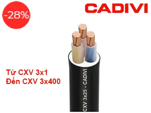 Sản phẩm day cap dien 3 loi cadivi cxv 06 1kv — Công Ty CP Camic Hà Nội — MST 0107721808