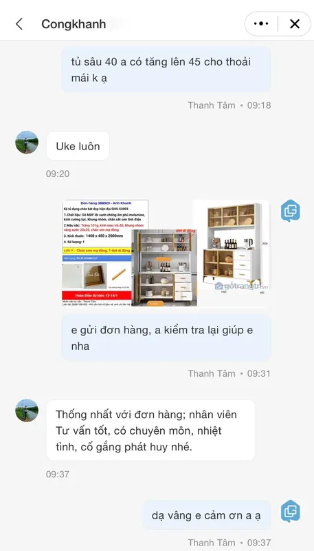Sản phẩm anh feedback khach hang gotrangtri 17 — Công Ty Cổ Phần Sunvina Việt Nam — MST 0107728779