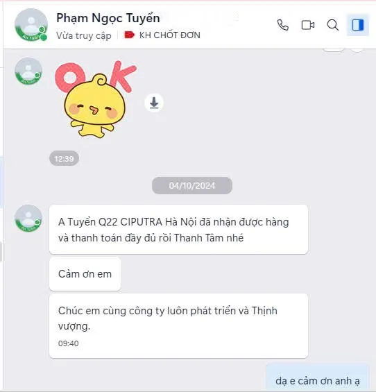 Sản phẩm anh feedback khach hang gotrangtri 18 — Công Ty Cổ Phần Sunvina Việt Nam — MST 0107728779