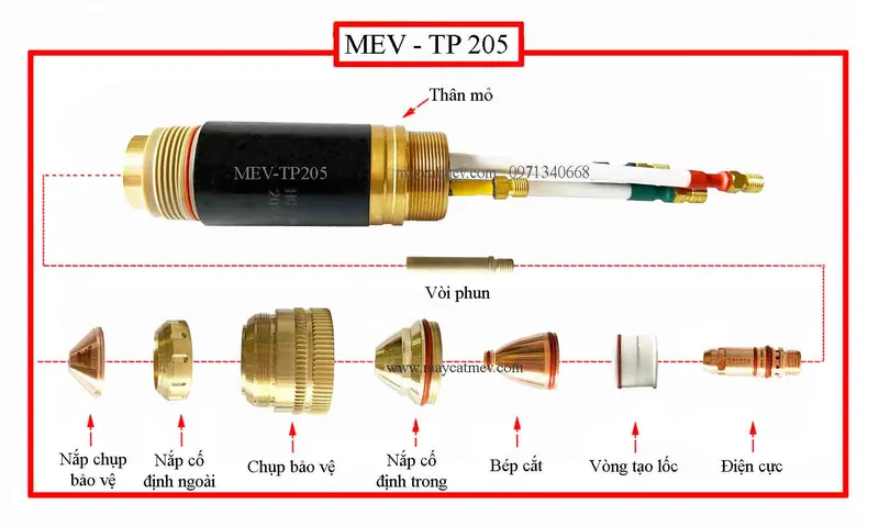 Sản phẩm phu kien TP205 — Máy Cắt MEV - Công Ty TNHH Kỹ Thuật MEV Việt Nam — MST 0107757120