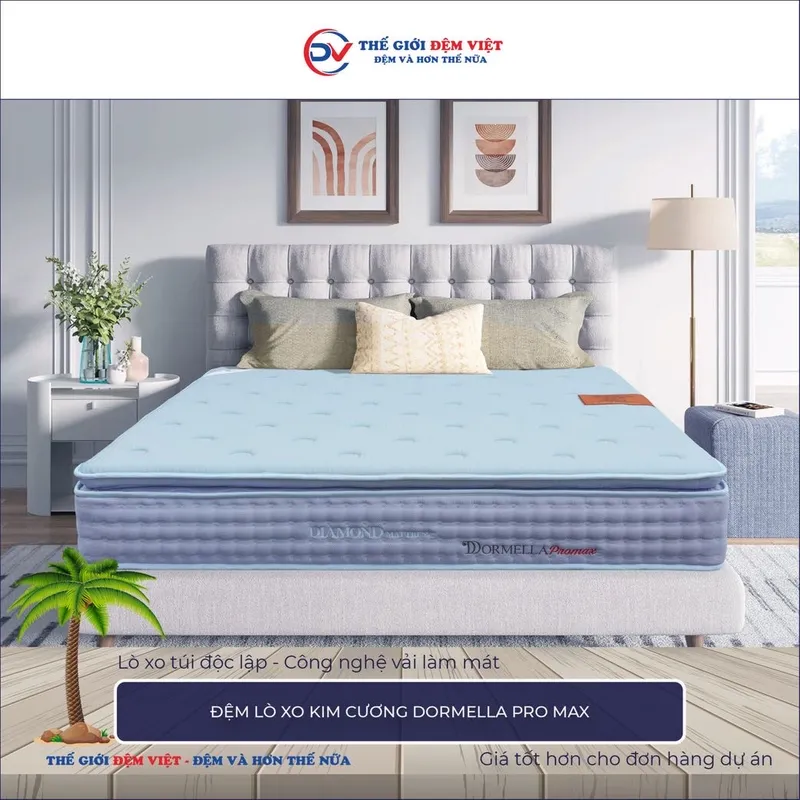 Sản phẩm  Đệm lò xo Kim Cương Dormella Pro Max.JPG — Công Ty TNHH Sản Xuất Thương Mại Và Đầu Tư Thế Giới Đệm Việt — MST 0107759336
