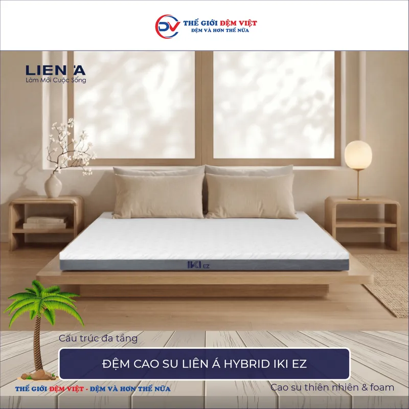 Sản phẩm Đệm cao su Liên Á HYBRID IKI EZ — Công Ty TNHH Sản Xuất Thương Mại Và Đầu Tư Thế Giới Đệm Việt — MST 0107759336
