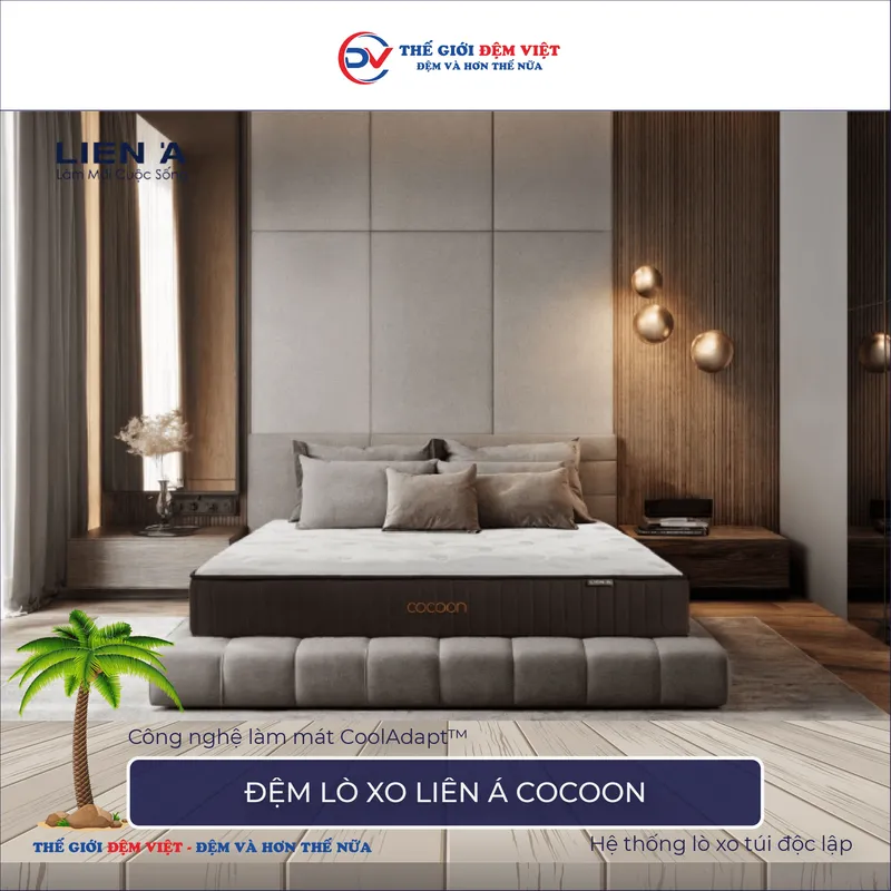Sản phẩm Đệm lò xo túi Liên Á COCOON — Công Ty TNHH Sản Xuất Thương Mại Và Đầu Tư Thế Giới Đệm Việt — MST 0107759336