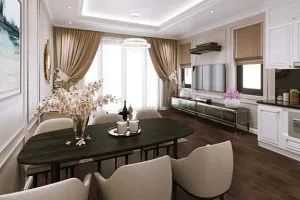 Sản phẩm hinh anh thiet ke noi that phong khach bep nha 4 tang tan co dien_no943 300x200 — Công Ty TNHH Xây Dựng Và Thương Mại Hằng Hà — MST 0107779759