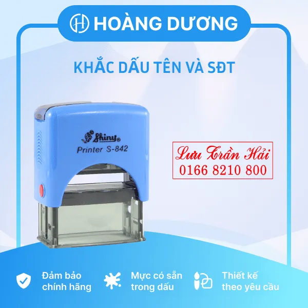 Sản phẩm Khac dau ten va so dien thoai min — Khắc Dấu Hoa Hướng Dương - Công Ty TNHH Luật Hoàng Dương — MST 0107804532