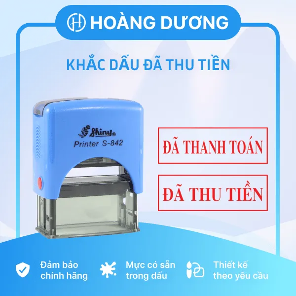 Sản phẩm kd da thu tien min 1 — Khắc Dấu Hoa Hướng Dương - Công Ty TNHH Luật Hoàng Dương — MST 0107804532