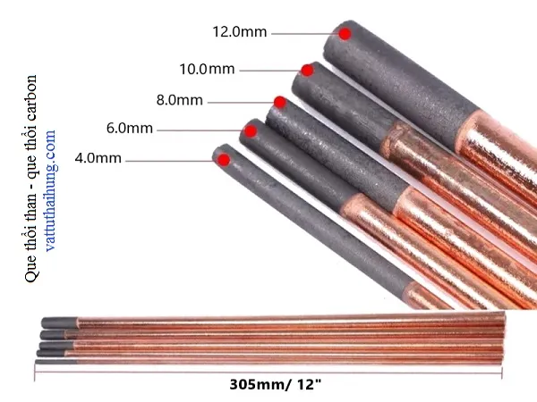 Sản phẩm que thoi than carbon gouging — Công Ty Cổ Phần Vật Tư Thái Hưng — MST 0107821880